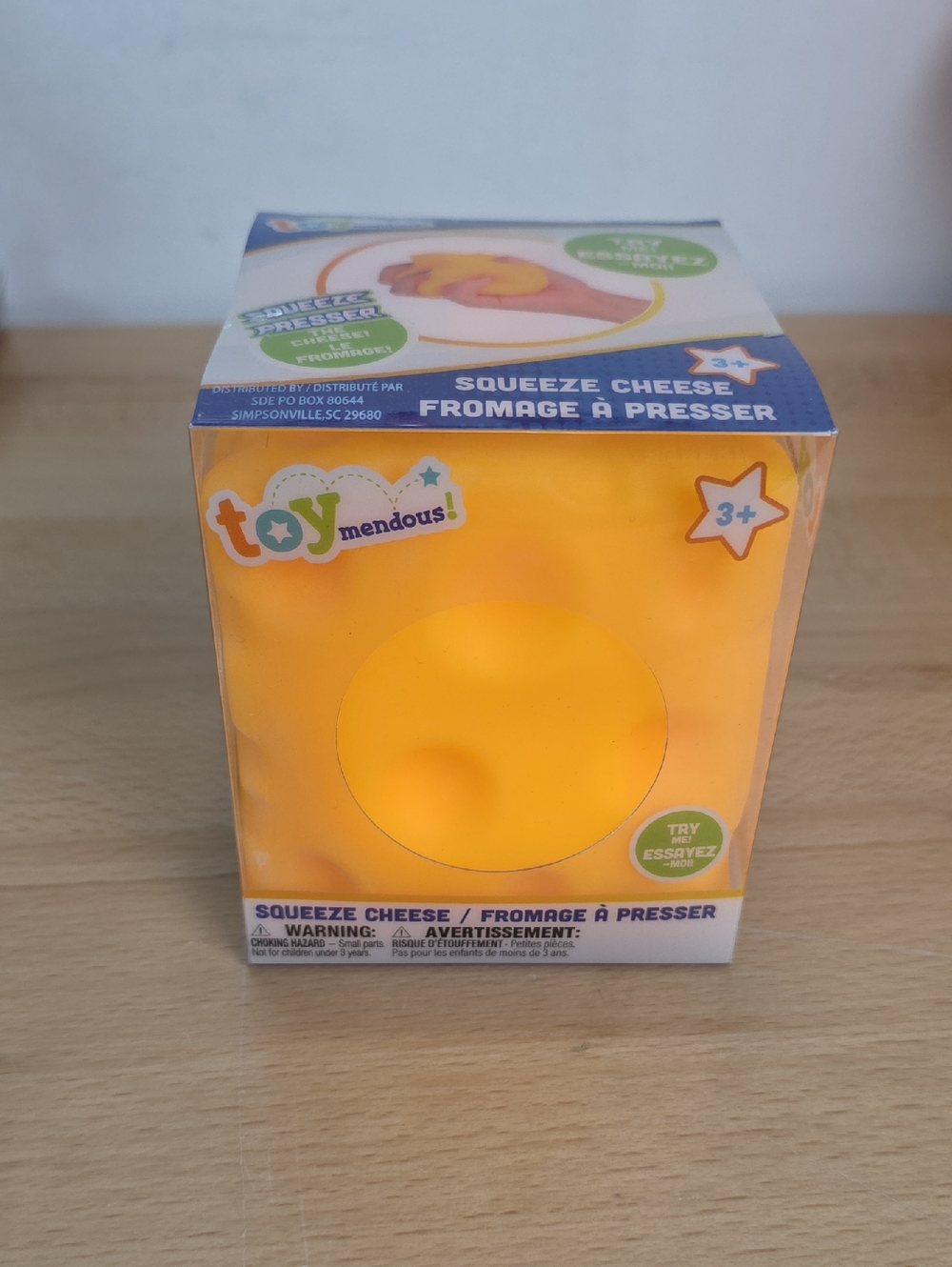 Squeeze Cheese Squishy Toy - Yellow